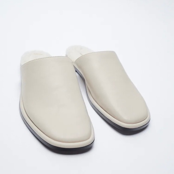Zara faux lined flat mules - Picture 4 of 9
